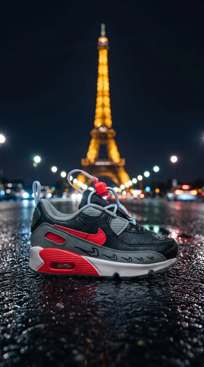 Nike Air Max 90 Toggle SE TD FB9116-001 Black/Bright Crimson